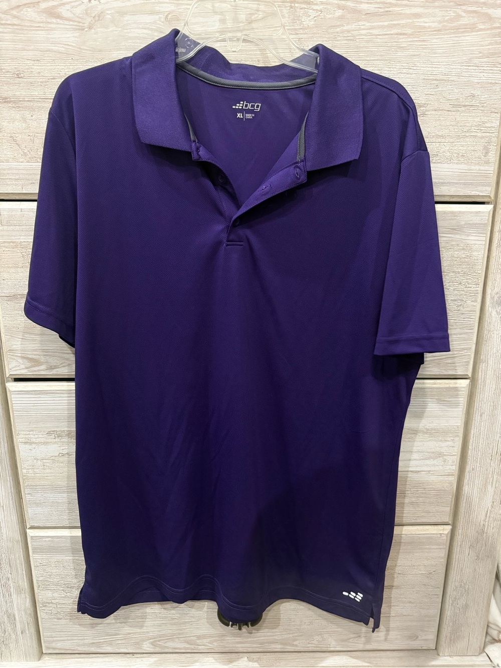 BCG Men's Purple Performance Polo, Size XL‎